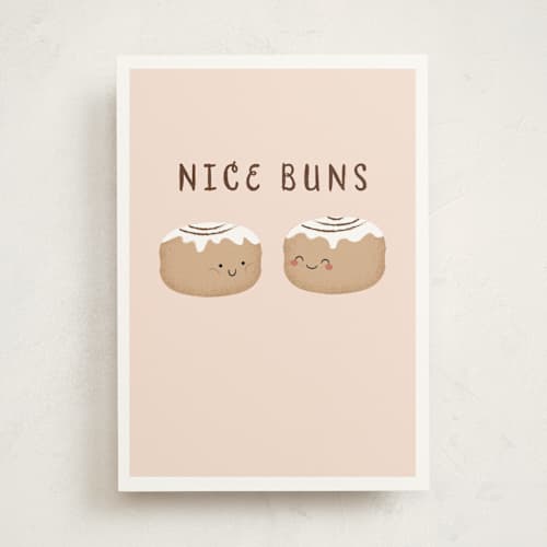 This is a mocha valentines day cards with standard by Annie Holmquist called nice buns printing on signature in greeting cards