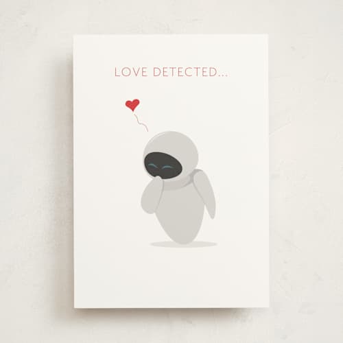 This is a scarlet valentines day cards with standard by Claudio A. Silva called love detected printing on signature in greeting cards