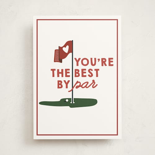 This is a crimson valentines day cards with standard by Olivia Brinks called best by par printing on signature in greeting cards