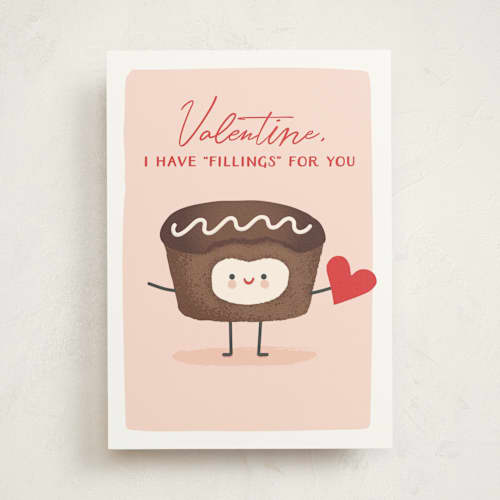 This is a chiffon valentines day cards with standard by Karidy Walker called fillings for you printing on signature in greeting cards