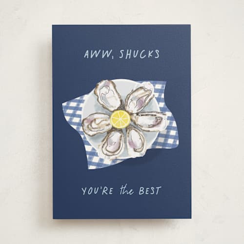 This is a denim valentines day cards with standard by Kami Turnell called aww, shucks printing on signature in greeting cards