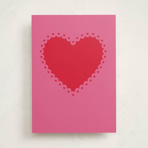 This is a carnation valentines day cards with standard by Pati Cascino called pure heart printing on signature in greeting cards