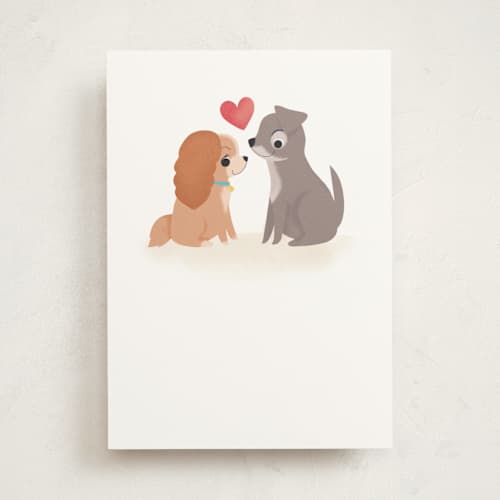 This is a lipstick valentines day cards with standard by Itsy Belle Studio called disney's lady & her tramp printing on signature in greeting cards