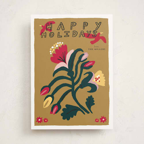 This is a golden met with standard by Elliot Stokes called winter flower printing on signature in standard