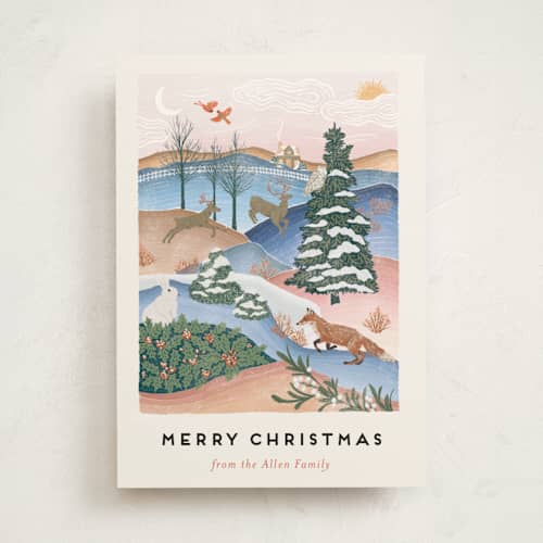This is a winter sky met with standard by Shiny Penny Studio called winter countryside printing on signature in standard