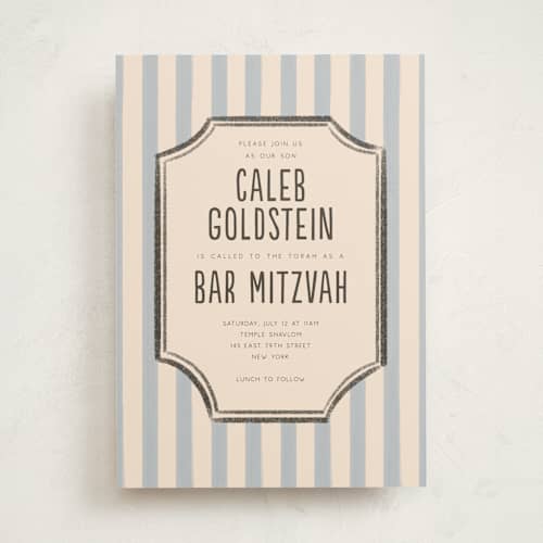 This is a sky bar mitzvah bat mitzvah invitations with standard by Vera Lim called the sign printing on signature in standard