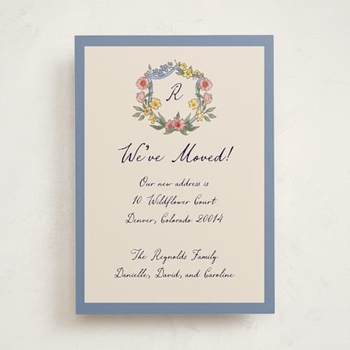 This is a cornflower moving announcements with standard by Chris Griffith called a wedding in low country printing on signature in standard