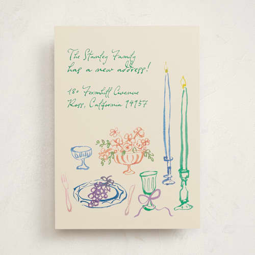 This is a garden moving announcements with standard by Cass Loh called tablescape drawing printing on signature in standard