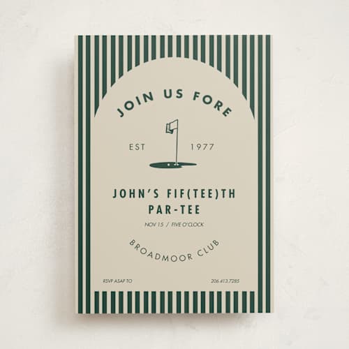 This is a forest party invitations with standard by Marabou Design called fore ever young printing on signature in standard