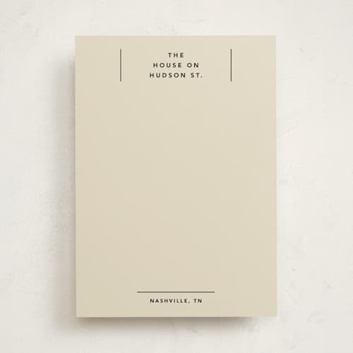 This is a vanilla personalized stationery thank you cards with standard by Kelly Watkins called hudson printing on signature in 5x7