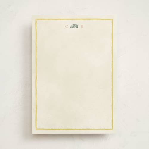 This is a island citrus personalized stationery thank you cards with standard by Pixel and Hank called coastal drift printing on signature in 5x7