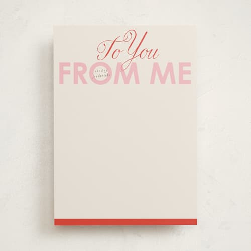This is a strawberry personalized stationery thank you cards with standard by Jackie Crawford called to you from me printing on signature in 5x7