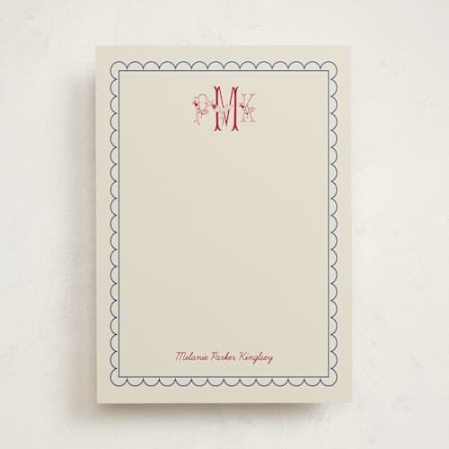 This is a berry personalized stationery thank you cards with standard by Heather Schertzer called embroidery printing on signature in 5x7