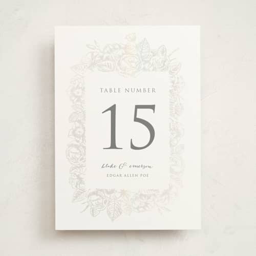 This is a cloud table numbers with gloss press by Rochelle Renee called gilded wildflowers printing on doublethick in standard