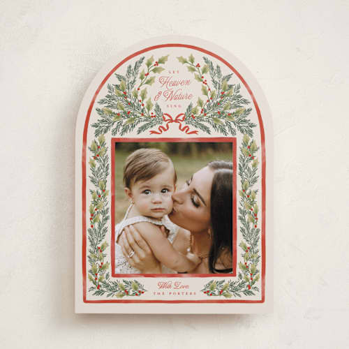 This is a eggnog photo christmas cards with standard by Leah Bisch called outlined printing on recycled smooth signature in standard