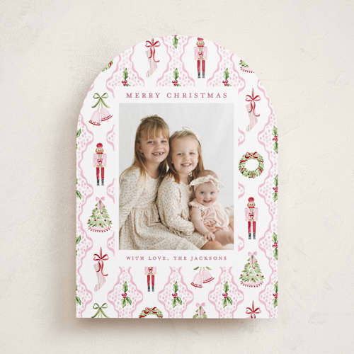 This is a powder photo christmas cards with standard by Sarah Knight called patterned icons printing on recycled smooth signature in standard
