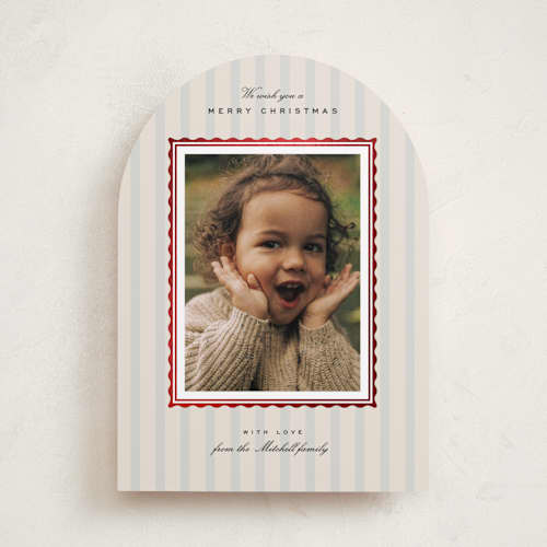 This is a coastal foil pressed holiday cards with foil pressed by Everett Paper Goods called margate printing on recycled smooth signature in standard