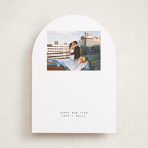 This is a coal holiday photo cards with standard by JoAnn Jinks called max printing on recycled smooth signature in standard