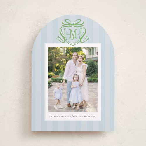 This is a frost holiday photo cards with standard by Pink House Press called southern charm printing on recycled smooth signature in standard