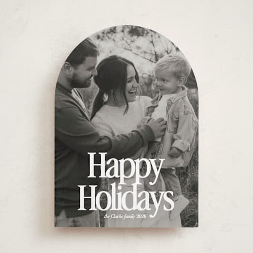 This is a snow holiday photo cards with standard by JoAnn Jinks called modern vintage printing on recycled smooth signature in standard