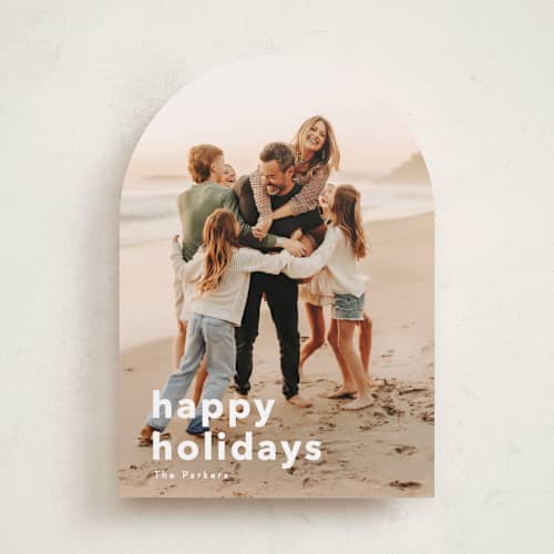 This is a cotton holiday photo cards with standard by Angela Thompson called holiday fun! printing on recycled smooth signature in standard