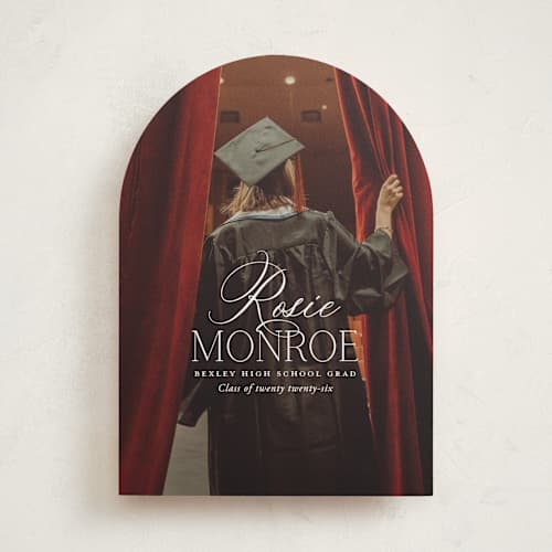 This is a cotton graduation announcements with standard by Oscar and Emma - Karly Depew called classic allure printing on recycled smooth signature in standard
