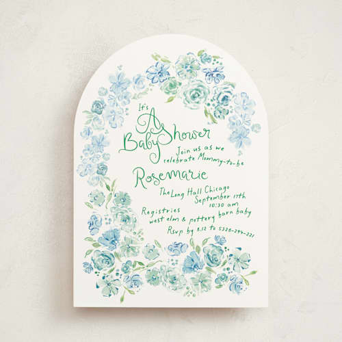 This is a breezy skies baby shower invitations with standard by Phrosné Barwood called paris with love printing on signature in standard