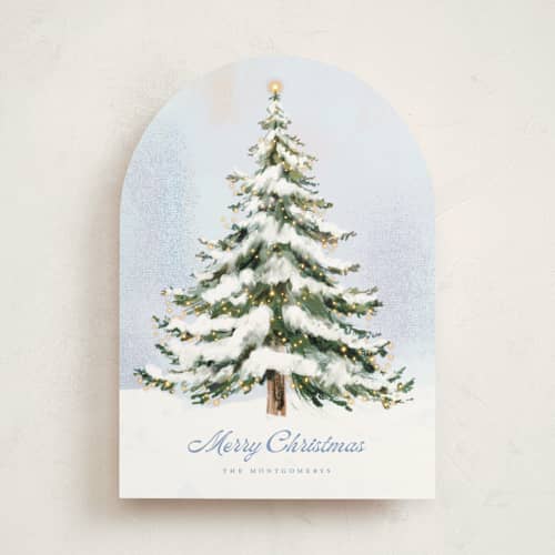 This is a winter day non photo holiday cards with standard by Petra Kern called the tree printing on signature in standard
