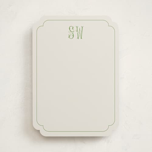 This is a spring personalized stationery thank you cards with standard by Alize Cetintas Kure called blooming letters printing on signature in 5x7