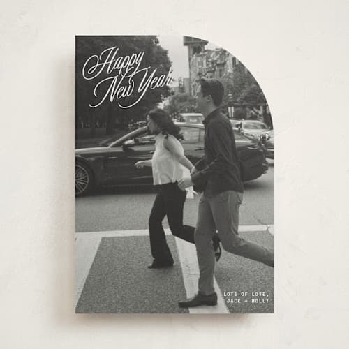 This is a snow photo christmas cards with standard by JoAnn Jinks called neon vintage printing on recycled smooth signature in standard