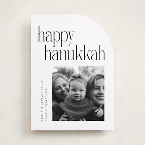 This is a lily hanukkah cards with standard by Ellen Schlegelmilch called serif headline printing on recycled smooth signature in standard