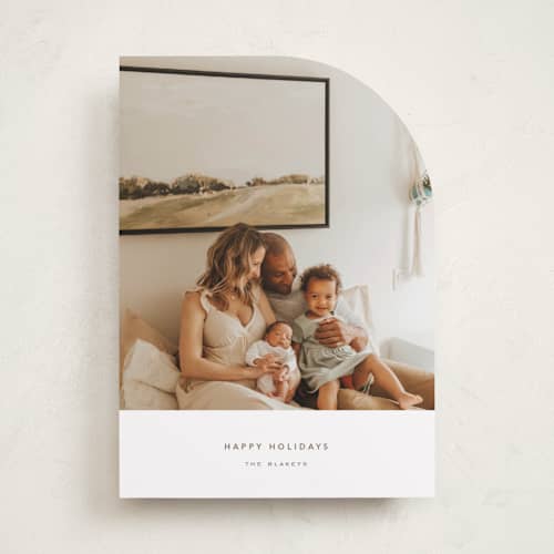 This is a snow new year photo cards with standard by chocomocacino called konpeito printing on recycled smooth signature in standard