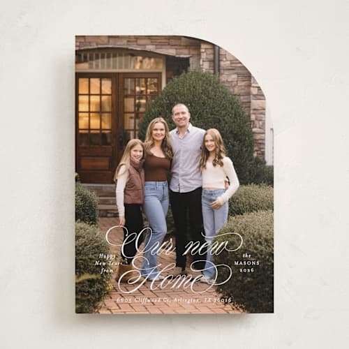 This is a snow holiday photo cards with standard by Blustery August called abode printing on recycled smooth signature in standard
