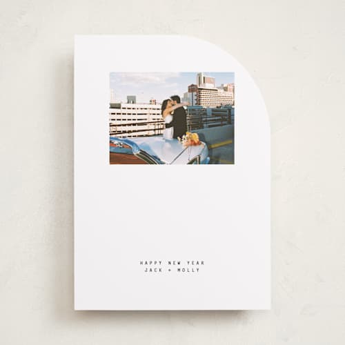 This is a coal holiday photo cards with standard by JoAnn Jinks called max printing on recycled smooth signature in standard