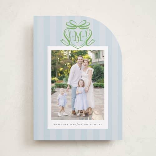 This is a frost holiday photo cards with standard by Pink House Press called southern charm printing on recycled smooth signature in standard