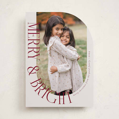 This is a wine holiday photo cards with standard by Brianne Larsen called glory around printing on recycled smooth signature in standard