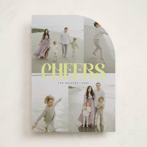 This is a citron holiday photo cards with standard by Morgan Kendall called cover printing on recycled smooth signature in standard