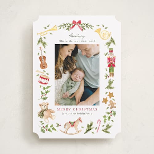 This is a forest babys first christmas with standard by frau brandt called nostalgic melody printing on recycled smooth signature in standard