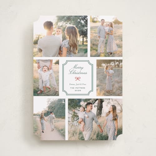 This is a emerald photo christmas cards with standard by Alston Foster called favorite gifts printing on recycled smooth signature in standard