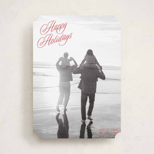 This is a berry holiday photo cards with standard by JoAnn Jinks called neon vintage printing on recycled smooth signature in standard