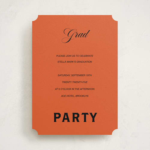 This is a amaro graduation invitations with standard by Studio Suku called bold and demure printing on signature in standard