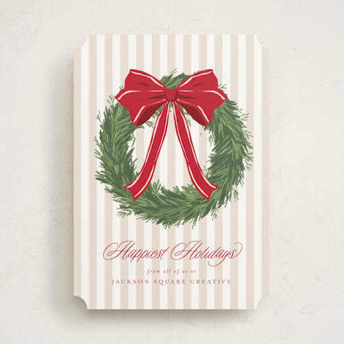 This is a peppermint business holiday cards with standard by Everett Paper Goods called cape may charm printing on signature in standard