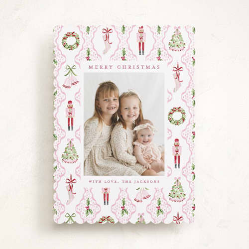 This is a powder photo christmas cards with standard by Sarah Knight called patterned icons printing on recycled smooth signature in standard