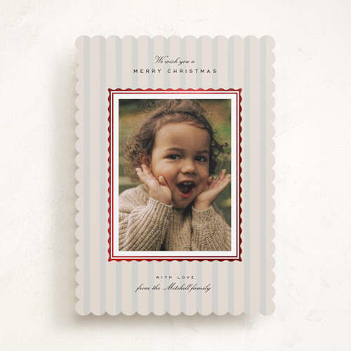 This is a coastal foil pressed holiday cards with foil pressed by Everett Paper Goods called margate printing on recycled smooth signature in standard