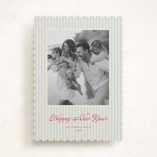This is a berry new year photo cards with standard by Wildfield Paper Co called newport printing on recycled smooth signature in standard