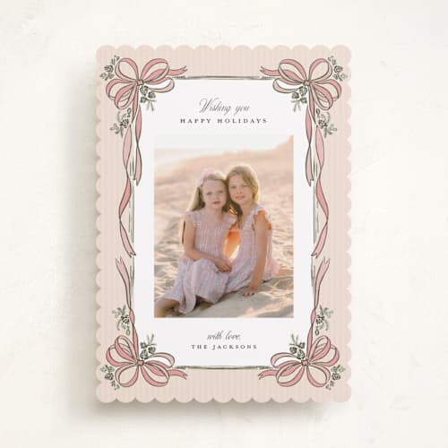 This is a ballet holiday photo cards with standard by Itsy Belle Studio called maison ruban printing on recycled smooth signature in standard