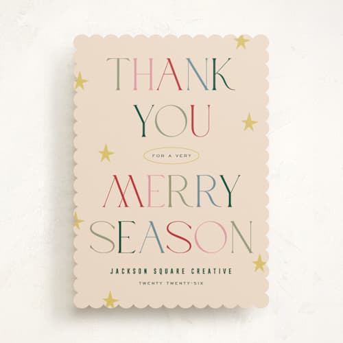 This is a sugar cookie business holiday cards with standard by Pixel and Hank called a great year printing on signature in standard