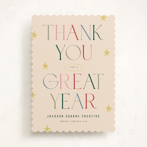 This is a sugar cookie business holiday cards with standard by Pixel and Hank called a great year printing on signature in standard
