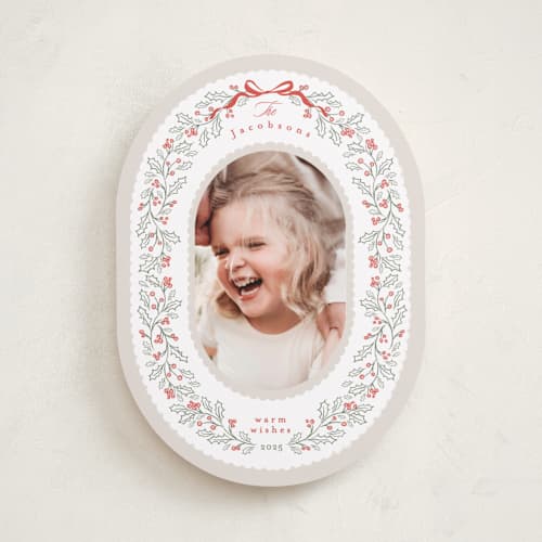 This is a dove holiday photo cards with standard by Karidy Walker called chantilly printing on recycled smooth signature in standard