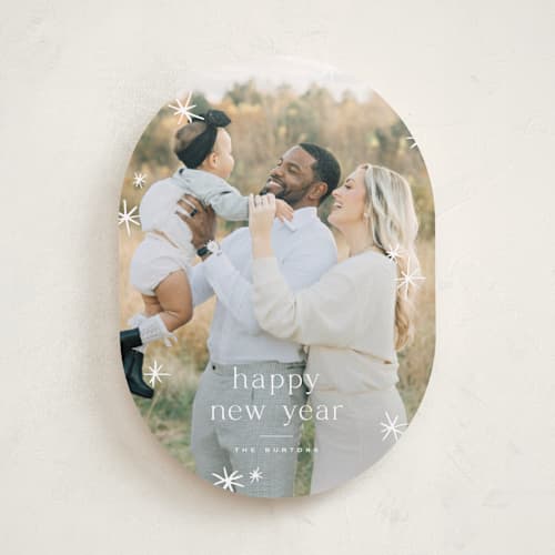 This is a snow holiday photo cards with standard by Wildfield Paper Co called twinkle! printing on recycled smooth signature in standard